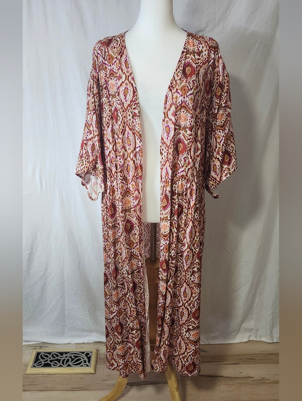Kismet Lightweight Rust Multi-Print Duster Jacket